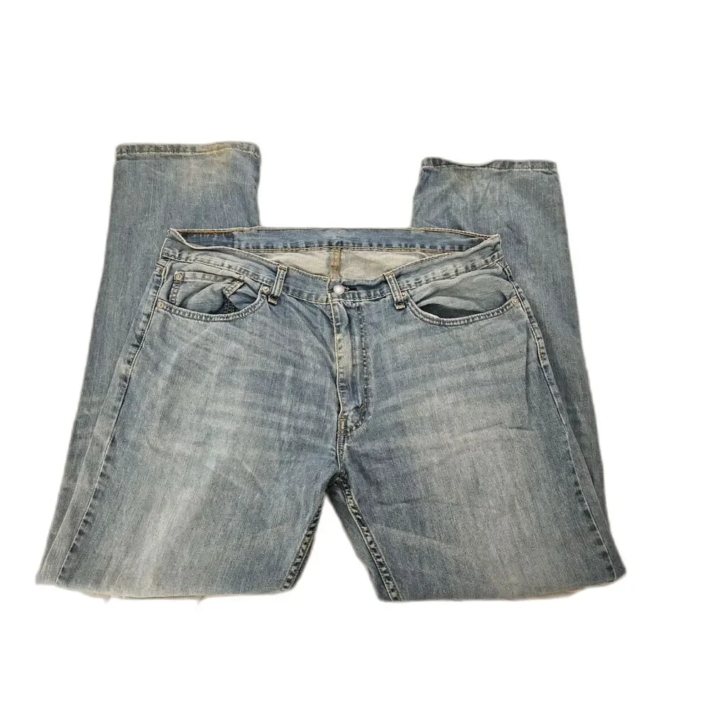 Levi's 559 Jeans Mens 38x34 Blue Jeans Denim Relaxed Straight Leg Distressed